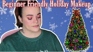 Beginner friendly holiday makeup tutorial #vlogmas