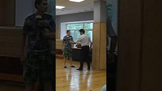 Slippers came off! 🩴 Acting training #acting #imitation #stagefight #stuntcombat #stagecombat