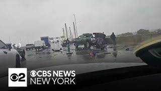 1 dead, 7 hurt in chain-reaction crash on Kosciuszko Bridge