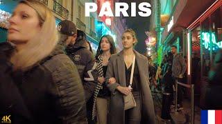 Paris nightlife walking tour 4K