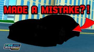 Foxzie MADE A MISTAKE WITH THIS CAR IN Car Dealership tycoon?! | Mird CDT