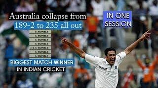 Kumble destroys Australia - from 189/2 to 235 all out inside a session - Border Gavaskar Trophy