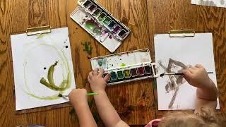 Pintura Infantil Vídeo de Baixo Estímulo para Motivar Crianças a Brincar Aulinha Virtual Montessori