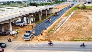 Ultimate Road Construction Making Foundation Road By Bulldozer & Grader Spreading Gravel