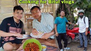 cooking for @BitulVlogs  and little Bro  || simple breakfast || @SurajCooksVlogs