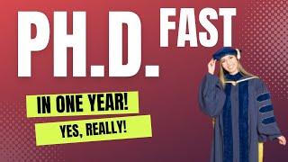 Earn a college degree online  - get a PhD fast, Can be done in one year