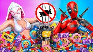 How to Sneak Candy into the Pool! Deadpool vs Wolverine!