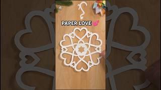 EASY PAPER LOVE SNOWFLAKE | HOW TO MAKE PAPER SNOWFLAKE INCL ART #lovely #coolidea #papercraftideas