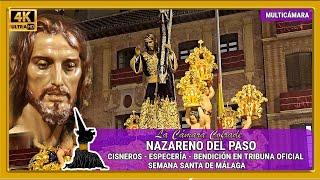 NAZARENO DEL PASO MÁLAGA 2024. BENDICIÓN EN TRIBUNA OFICIAL. SEMANA SANTA MÁLAGA 2024 MULTICÁMARA 4K