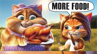 No Cat Can Survive Grandma's Food Fest | Funny Cartoon