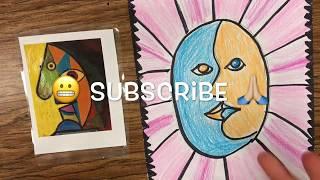 How to make a Picasso FACE - Easy diy Pablo Picasso Project for kids - draw faces - Mr. Schuette