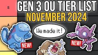 Gen 3 OU Tier List - November 2024