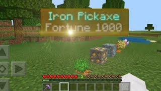 Testing Fortune 1000 Pickaxe Minecraft Bedrock ||Creepy Troop Gaming