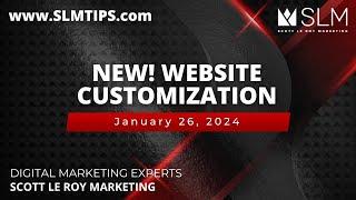 NEW! Website Customization 1/26