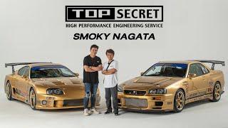 Legend Smoky Nagata with TOP SECRET Skyline GT-R R34 & SUPRA...#topsecret #bridgestone #beerbaiyoke