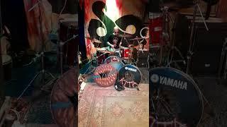 Me playing Kita's (Lordi ex. drummer) drums in Kita's cave 16.9.2023