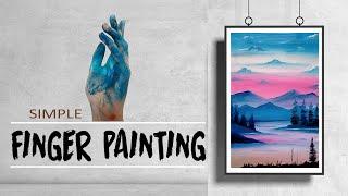 Finger Painting Art/Easy finger painting ideas for beginners/ فن الرسم بالإصبع