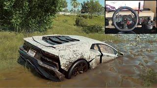 NFS HEAT Rebuilding a LAMBORGHINI AVENTADOR S - LOGITECH G29 gameplay