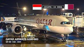 TOTALLY PAMPERED ON A RED-EYE FLIGHT! | Qatar Airways A350-900 | Jakarta  Doha | Economy Class