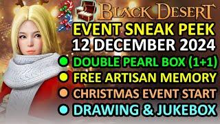 DOUBLE PEARL BOX, FREE Artisan Memory, Christmas Event START (BDO Sneak Peek Event 12 Dec 2024)