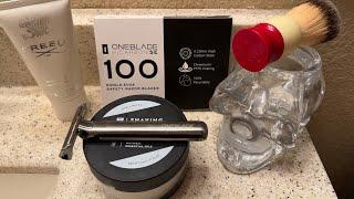 First use-OneBlade’s New Razor Blade in the Genesis Razor. Oneblade Shave Crème, & Creed Avenus.