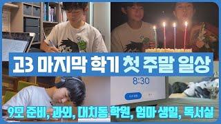 [고3 주말 일상] 바쁘다 바빠~ 9모 준비에 엄마 생일 모임까지 ... 고3 마지막 학기 첫 주말 하루 일상 | 마이린 TV