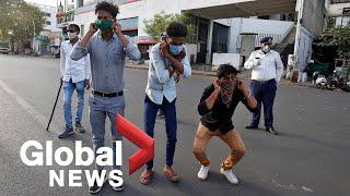 Coronavirus outbreak: Indian police punish lockdown offenders with violence, push-ups
