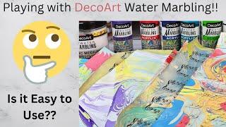 Playing with Deco Art Water Marbling...Is it Easy to Use????