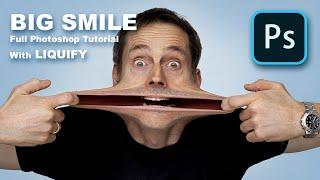 BIG SMILE full PHOTOSHOP CC 2020  Tutorial with LIQUIFY