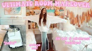 EXTREME ROOM MAKEOVER & TRANSFORMATION *aesthetic/pinterest/tiktok inspired teen bedroom redo*