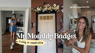 MONTHLY BUDGET LIVING IN NASHVILLE | How I budget as a 25 year old balancing living my life & saving