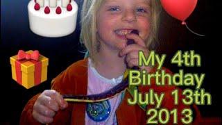 Old clip of me on my 4th birthday July 13th