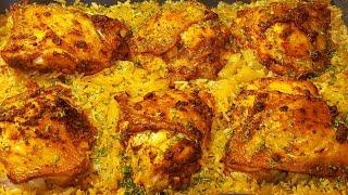 #OVEN-BAKED #CHICKEN&RICE (RECIPE)