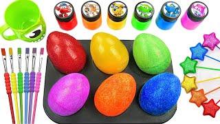 Satisfying Video Rainbow Mixing All Lollipop & Color EGGS From Magic Rainbow Chocolate Cutting ASMR