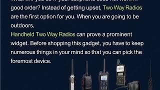 Essential things you should know before buying Two Way Radios