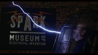 Surviving 4 MILLION VOLTS - Faraday Cage | SPARK Museum + Architectural Elements