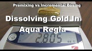 How To Properly Dissolve Gold With Aqua Regia - mixing vs incremental dosing