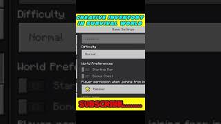 How to access Creative Inventory in survival mode in Minecraft/MCPE
