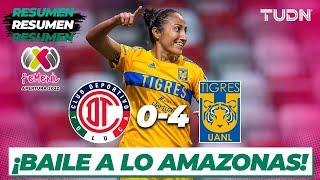 Resumen y goles | Toluca 0-4 Tigres | Liga Mx Femenil AP2022 -Cuartos | TUDN