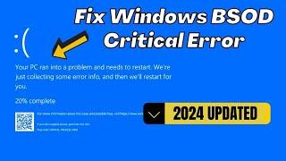 How to Fix Critical Process Died Blue Screen Error on Windows 10 &11