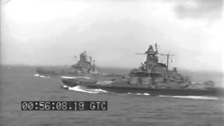 Admiral Stark & Party, USS South Dakota (BB-57) Scapa Flow; Task Force At Sea, 08/1943 (full)