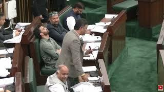 Dr. Bharat Bhushan during the discussion on the Budget in the Jammu and Kashmir Legislative Assembly