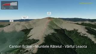 Canton Brătei - Muntele Răteiul - Vârful Leaota ∆ hiking trails ∆ 3d-trail.com/romania/