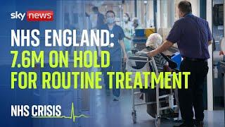 NHS England: Waiting lists hit record high as 7.6m on hold for routine treatment