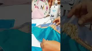 Sewing Tricks Beautiful Aari Blouse Sleeve stitching tips for beginners easy method #a2z #shorts