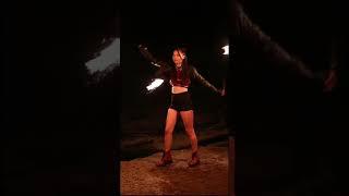  Fire Poi Spinning in the dark #dark #video #fire #poispinning