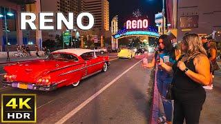 (4K HDR) Reno, Nevada Night Walk - Sept 2023