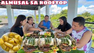 MASARAP ANG KAIN SA ROOFTOP | MARINATED BANGUS, NILAGANG OKRA AT PUSO NG SAGING