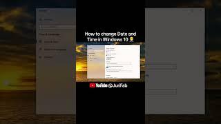 How to change date and time in Windows 10 #techtutorial