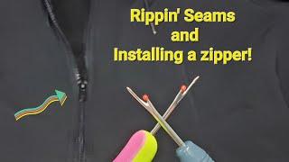 I replaced a zipper on a jacket for the first time!  If I can do it, so can YOU!#DIY